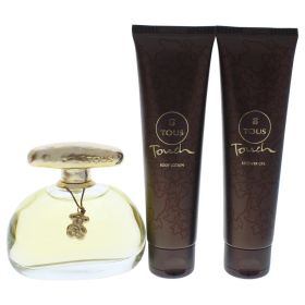TOUS TOUCH 3 PCS SET FOR WOMEN: 3.4 EAU DE TOILETTE SPRAY + 3.4 BODY LOTION + 3.4 SHOWER GEL